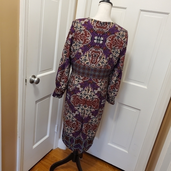 Chico's Medallion Print Sheath Dress Multicolored Size 8/10 = 1 - Picture 6 of 14